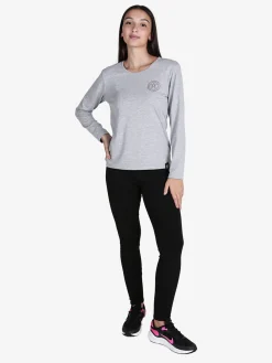Hollywood Milano T-shirt donna sportiva a maniche lunghe