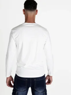 Hollywood Milano T-shirt uomo a maniche lunghe in cotone