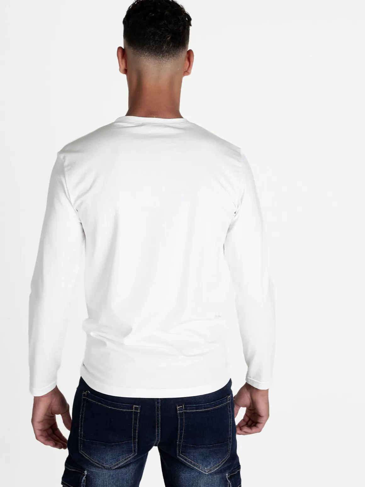 Hollywood Milano T-shirt uomo a maniche lunghe in cotone