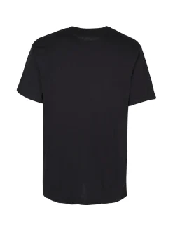 Hollywood T-shirt girocollo da uomo in cotone con patch gommata