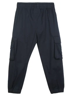 Hollywork Pantaloni da bambino in cotone con tasconi e polsini