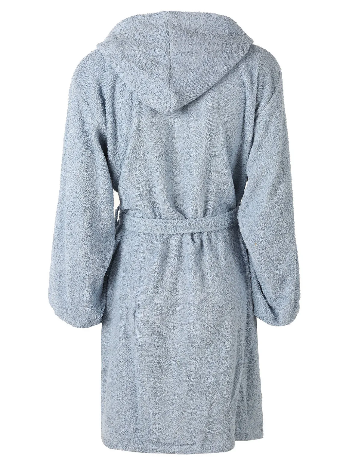 Home Zen Accappatoio unisex in spugna di cotone con cappuccio - azzurro