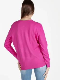 Honey Winter Pullover donna in maglia con scollo V