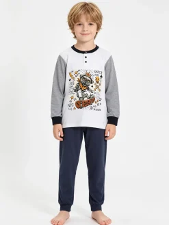Hooky Pigiama bulldog lungo in cotone