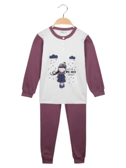 Hooky Pigiama lungo bambina con bottoni