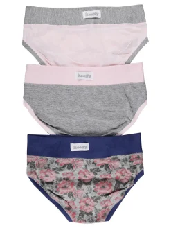 Hooky Slip bimba con stampe fiori confezione da 3 pezzi