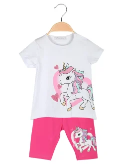 Hope Star Completo corto da neonata con t-shirt e leggings unicorno