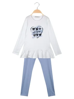 Hope Star Completo da bambina 2 pezzi con finale a volant