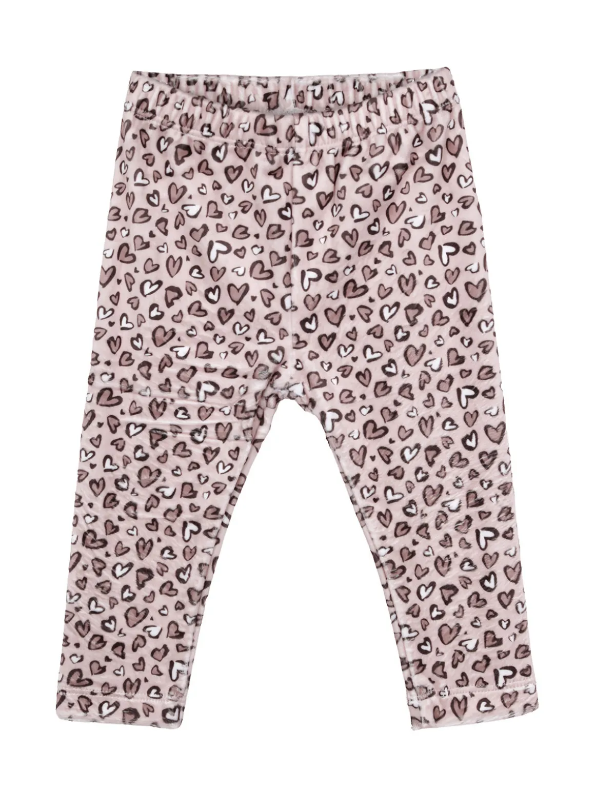 Hope Star Completo da neonata 2 pezzi con maglietta e leggins cuori in velluto - bianco