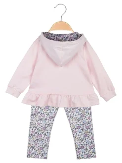 Hope Star Completo da neonata 3 pezzi con cappuccio e leggings fiorati