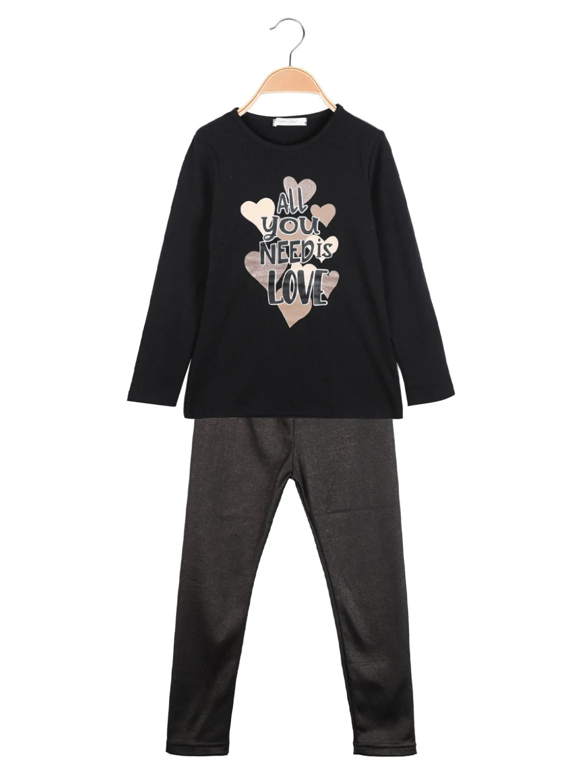 Hope Star Completo 2 pezzi da bambina con leggings felpato