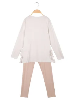 Hope Star Completo 2 pezzi da bambina con leggings a costine