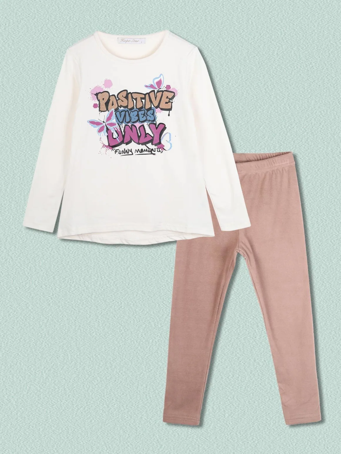 Hope Star Completo 2 pezzi da bambina con leggings pesanti
