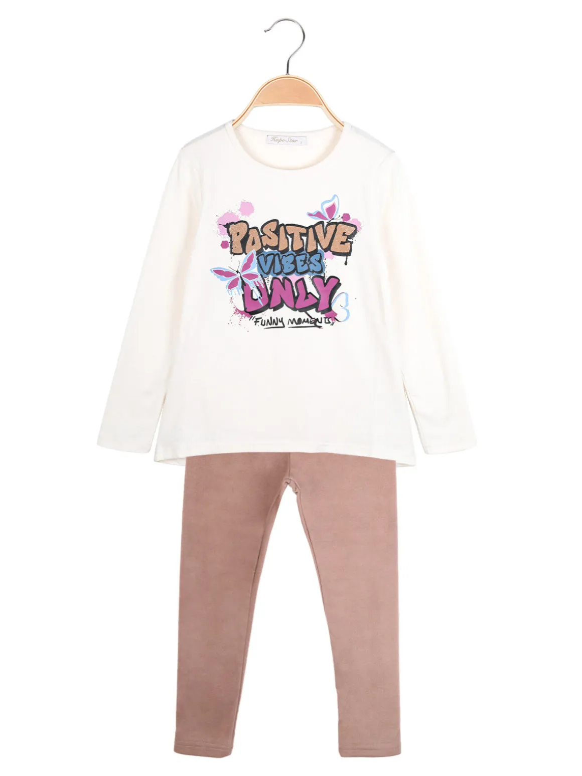 Hope Star Completo 2 pezzi da bambina con leggings pesanti
