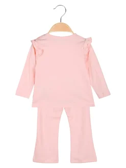 Hope Star Completo 2 pezzi da neonata con maglietta e leggings a costine - rosa