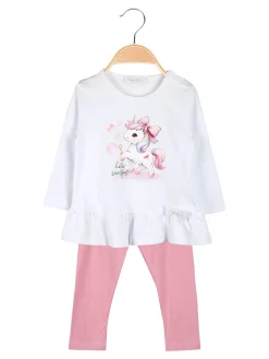 Hope Star Completo 2 pezzi da neonata con maglietta e leggings - rosa
