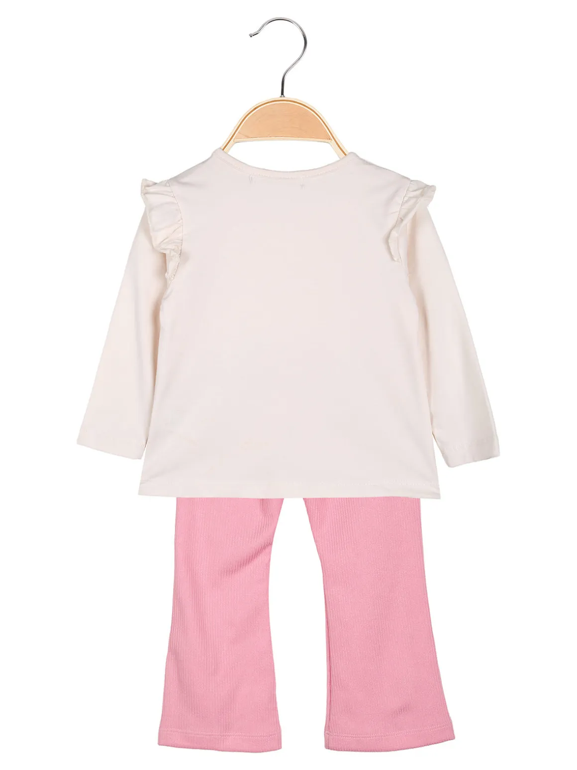 Hope Star Completo 2 pezzi da neonata con maglietta e leggings a costine - beige