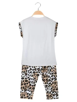 Hope Star Completo 2 pezzi da ragazza animalier con pinocchietti
