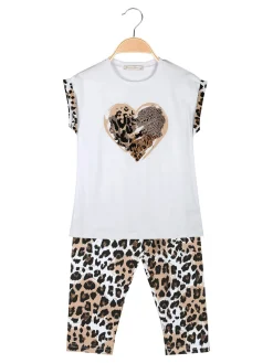 Hope Star Completo 2 pezzi da ragazza animalier con pinocchietti