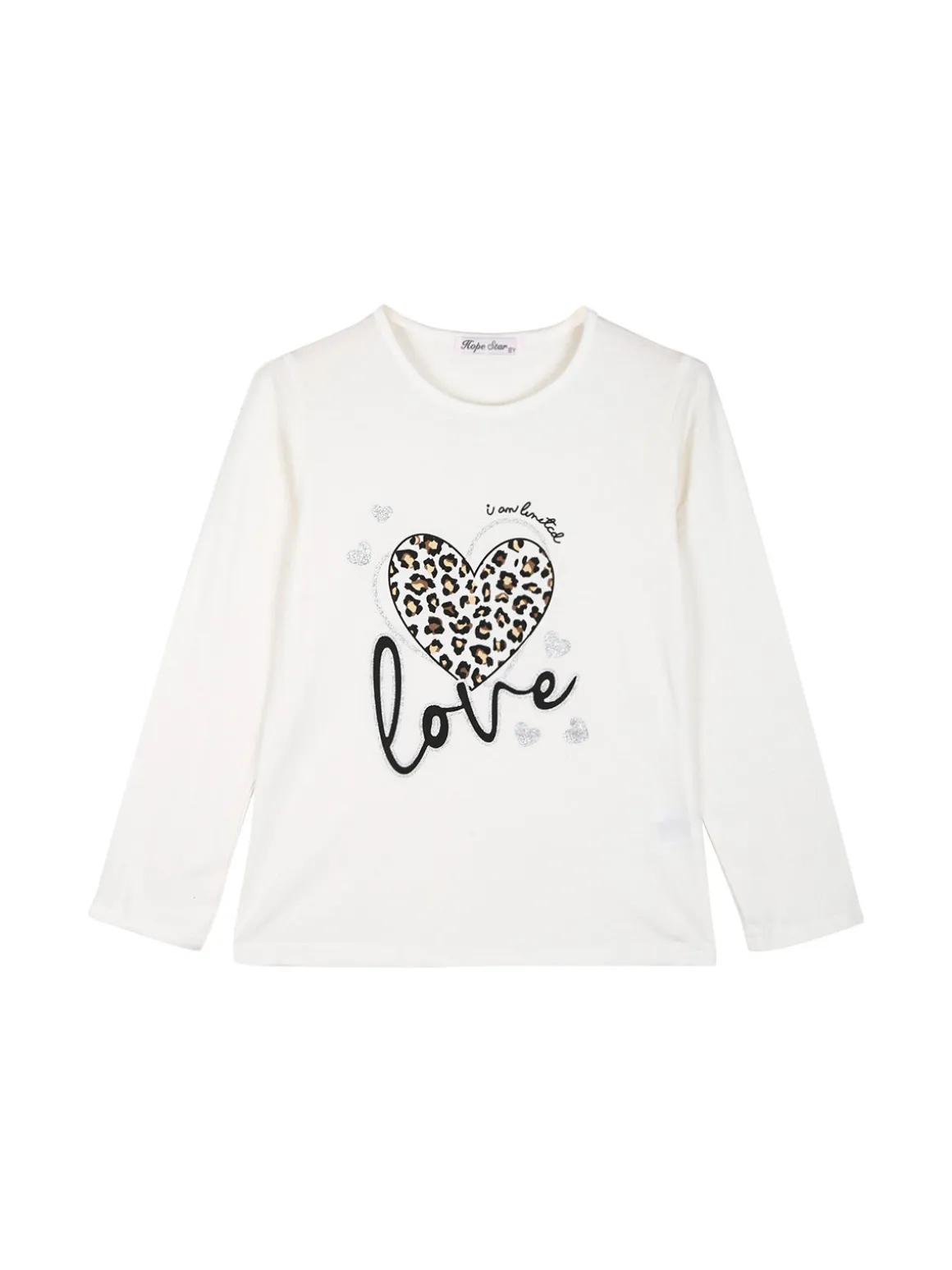 Hope Star Completo tuta da bambina maculata 3 pezzi con cappuccio e zip - panna