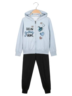 Hope Star Completo tuta 3 pezzi da bambina con cappuccio e zip