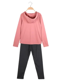 Hope Star Completo tuta sportiva 2 pezzi da bambina con cappuccio e zip