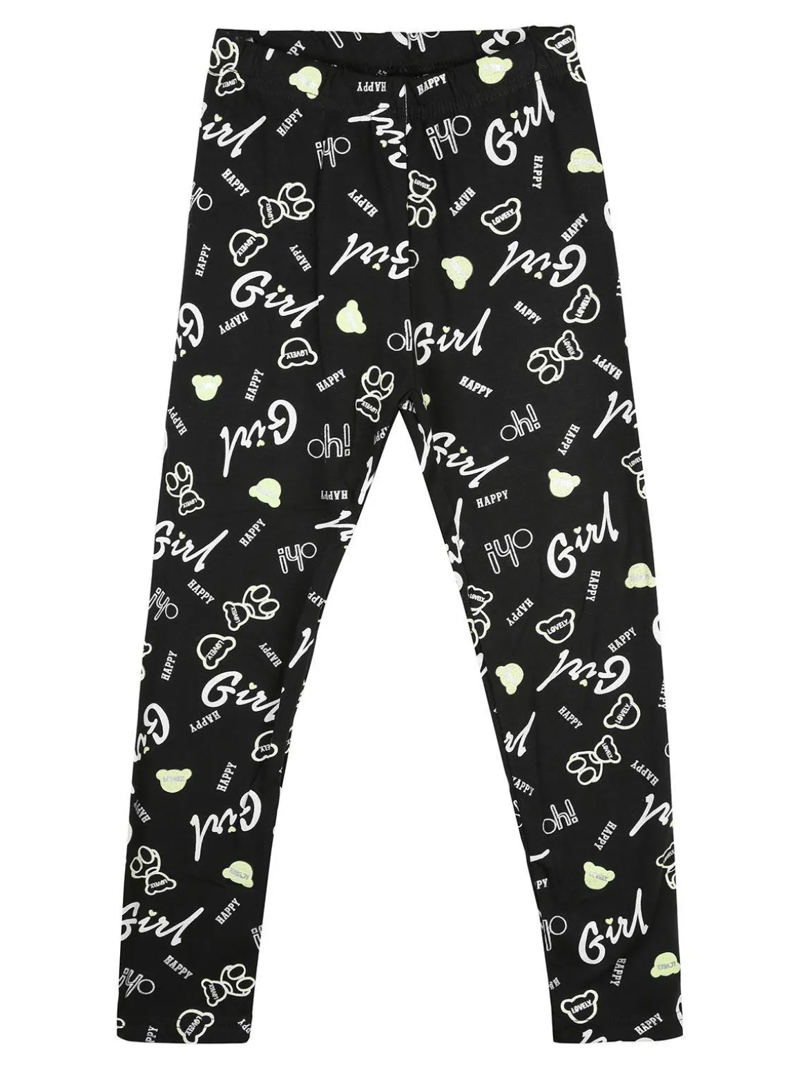 Hope Star Leggings bambina con stampe in cotone felpato