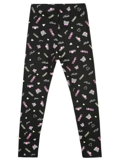 Hope Star Leggings bambina con stampe in cotone felpato