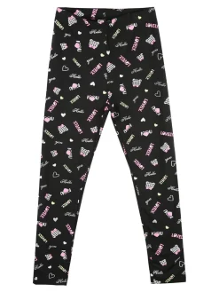 Hope Star Leggings bambina con stampe in cotone felpato