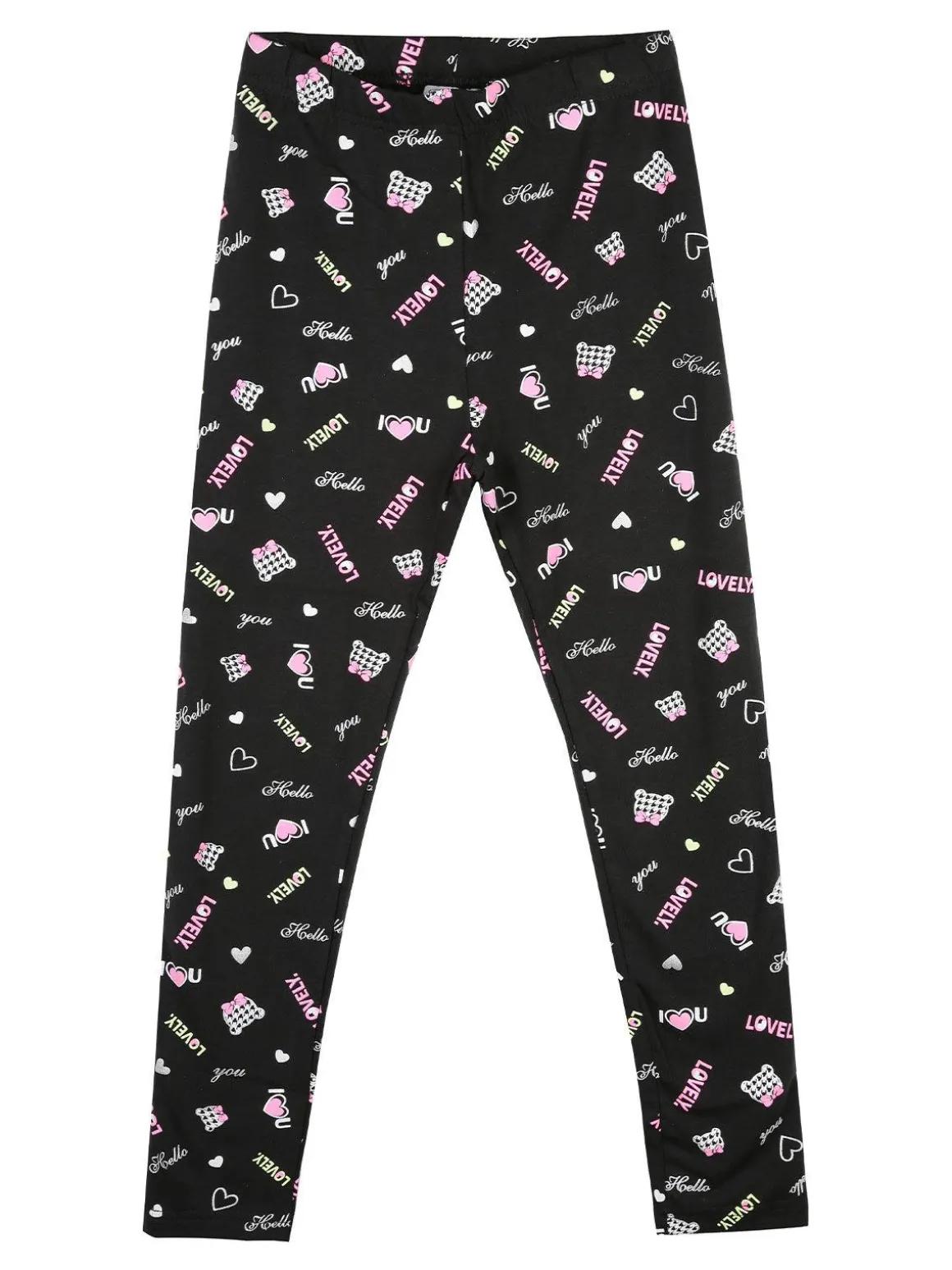 Hope Star Leggings bambina con stampe in cotone felpato