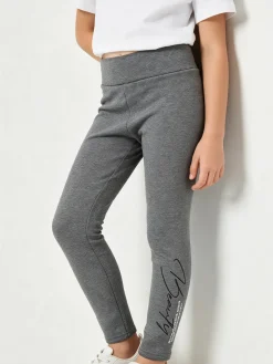 Hope Star Leggings felpati da bambina - grigio scuro