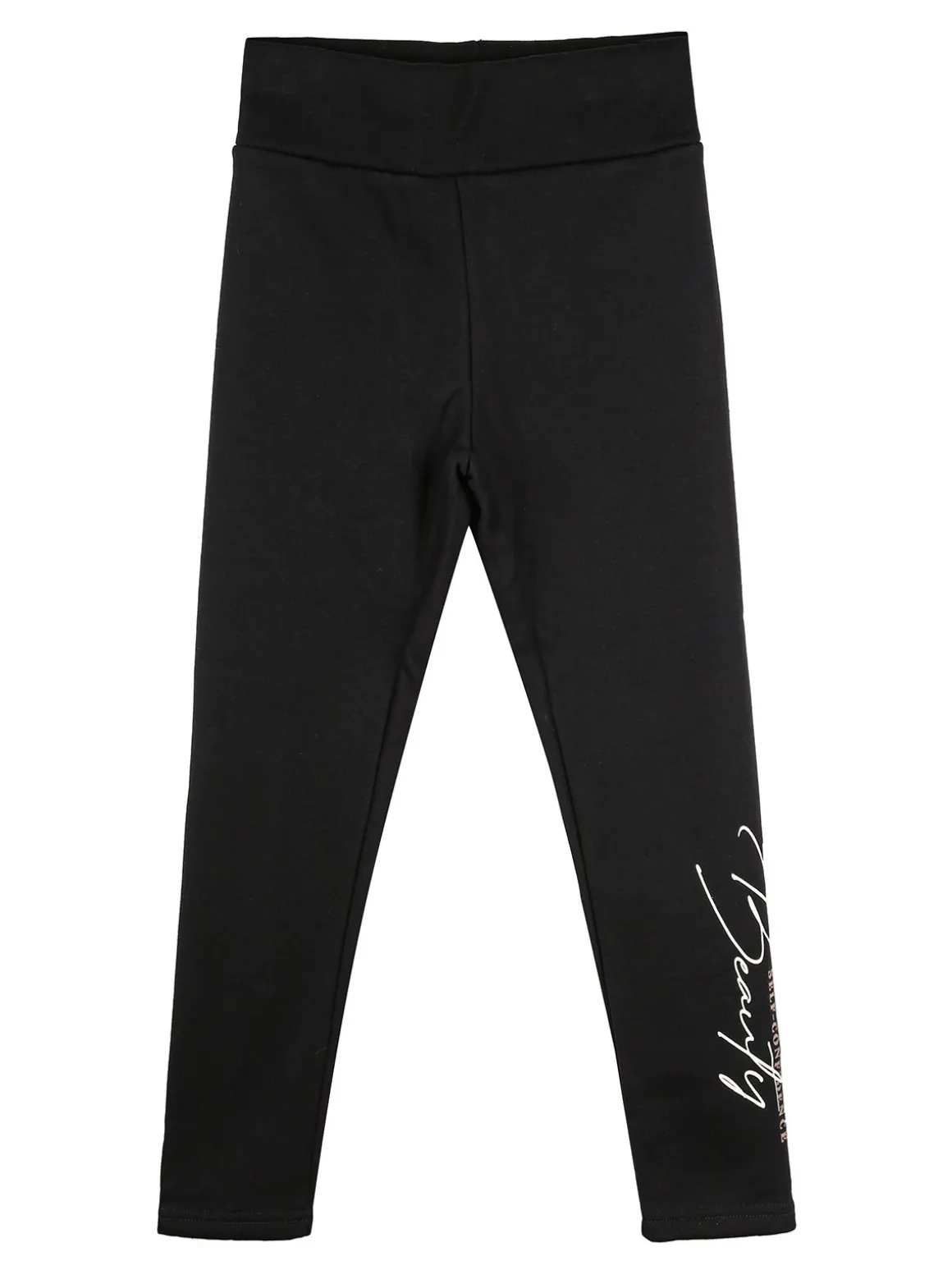 Hope Star Leggings felpati da bambina - nero