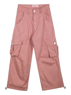Hope Star Pantaloni cargo da bambina in cotone con coulisse sul fondo