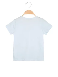 Hope Star T-shirt da bambina in cotone con stampa e strass - blu