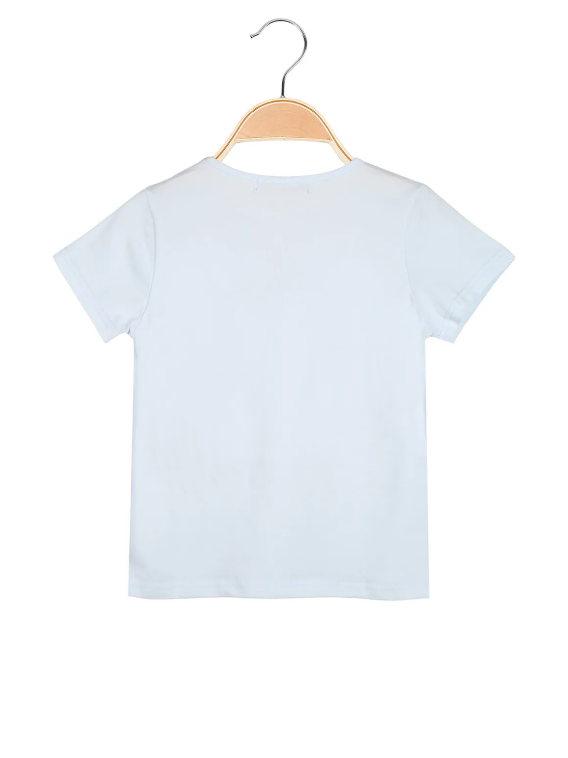 Hope Star T-shirt da bambina in cotone con stampa e strass - blu