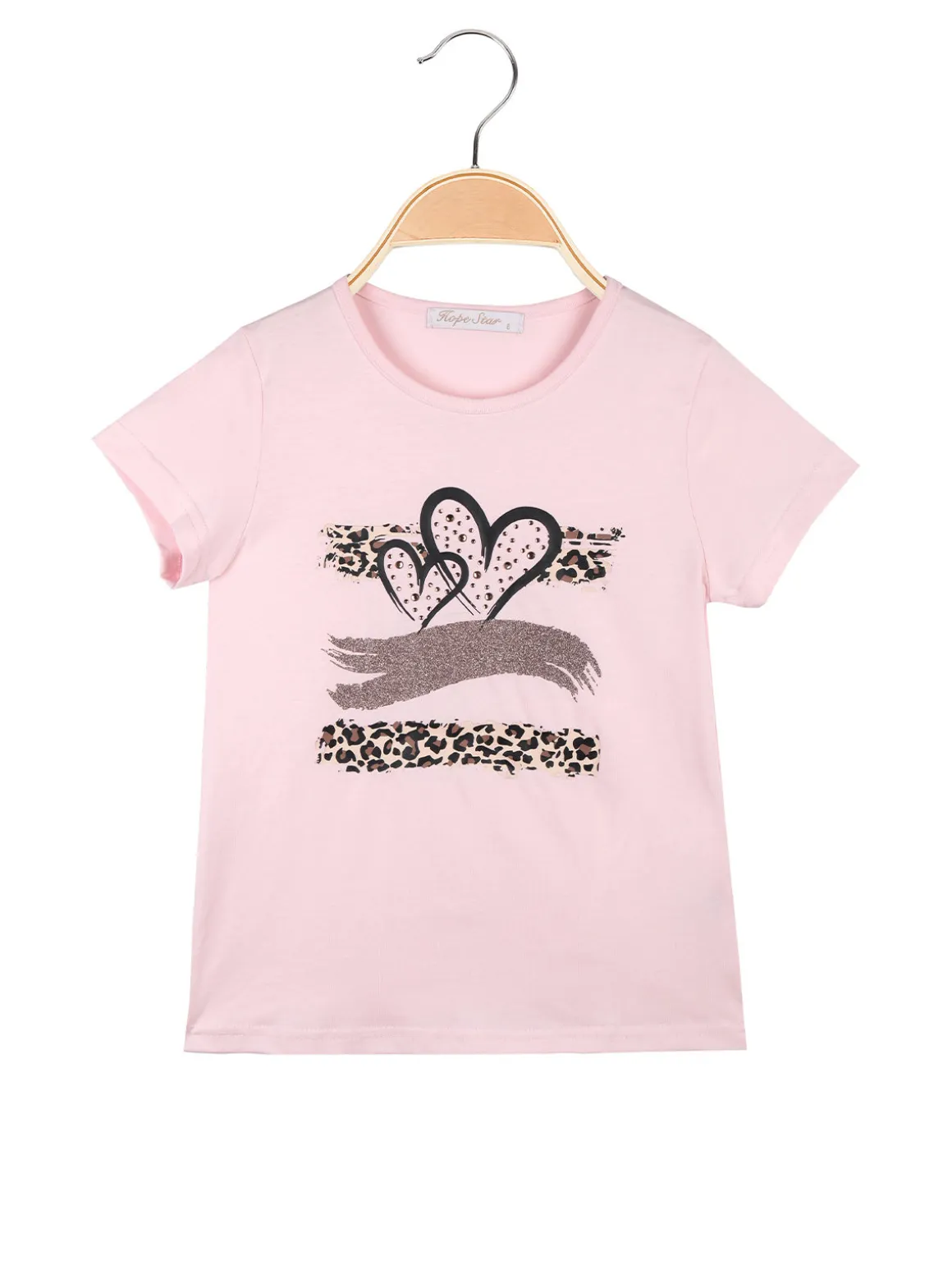 Hope Star T-shirt da bambina in cotone con stampa cuori