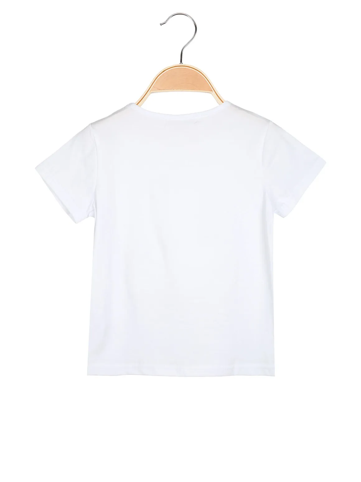 Hope Star T-shirt da bambina in cotone con stampa e strass - bianco