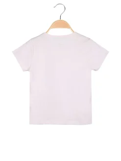 Hope Star T-shirt da bambina in cotone con stampa disegno e strass - rosa