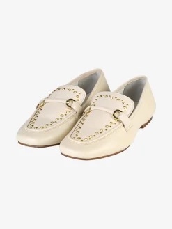 Hosis Mocassini donna in pelle con borchie