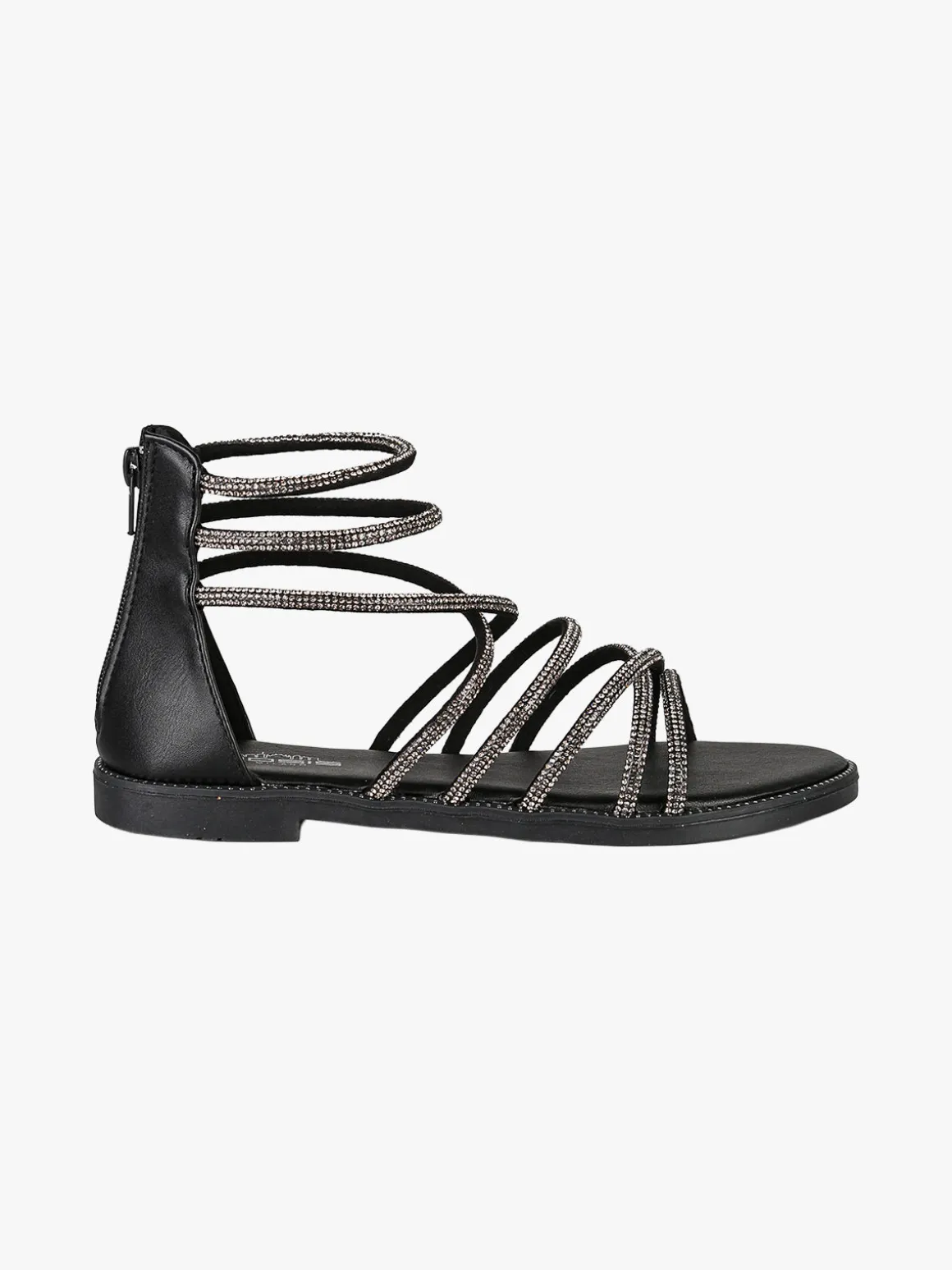 Hosis Sandali donna gioiello con tallone chiuso e zip