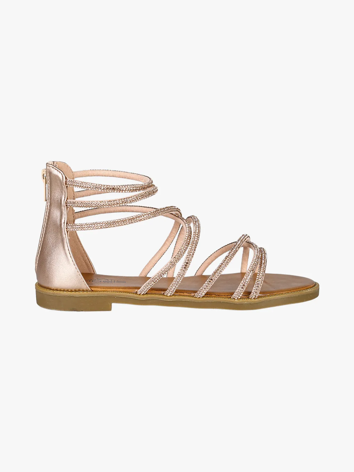 Hosis Sandali donna gioiello con tallone chiuso e zip