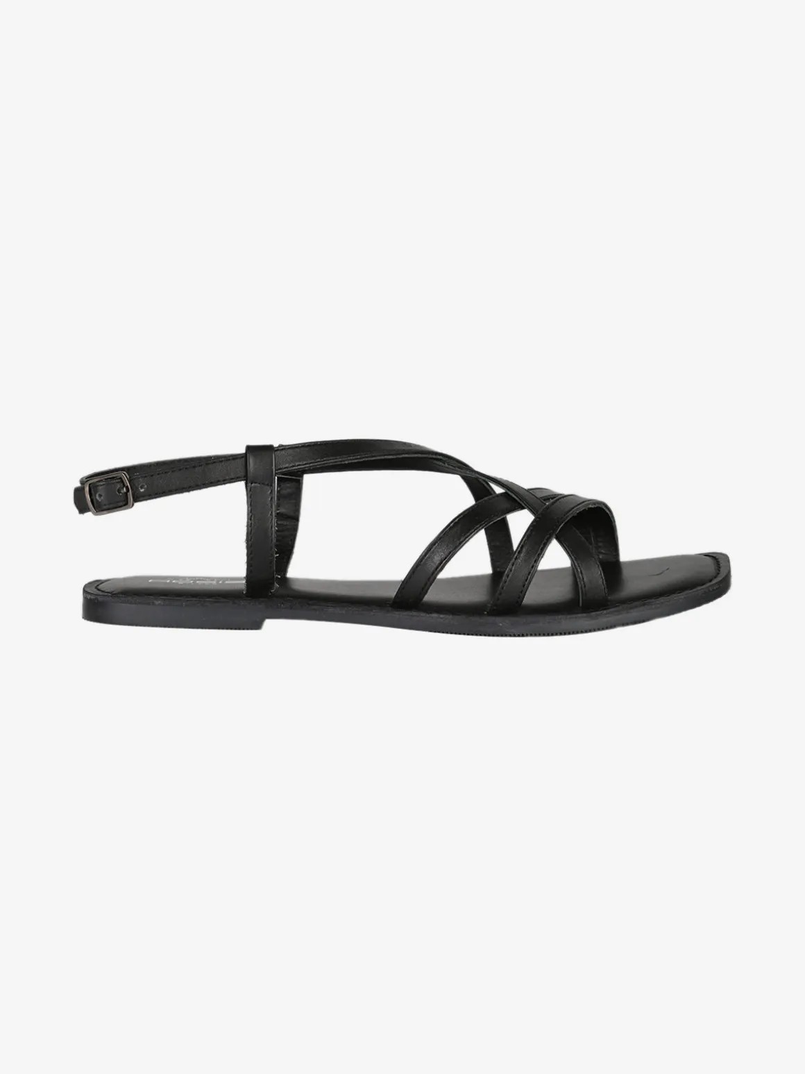 Hosis Sandali donna in pelle con fascette intrecciate