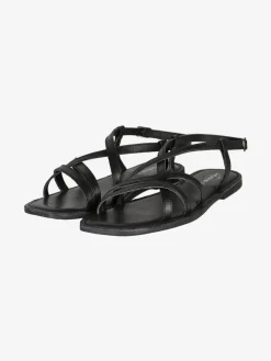 Hosis Sandali donna in pelle con fascette intrecciate