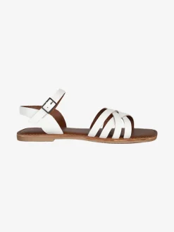 Hosis Sandali donna in pelle con fascette intrecciate
