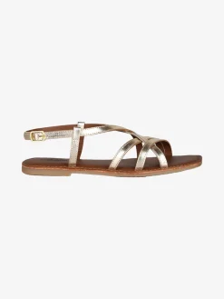 Hosis Sandali donna in pelle con fascette intrecciate