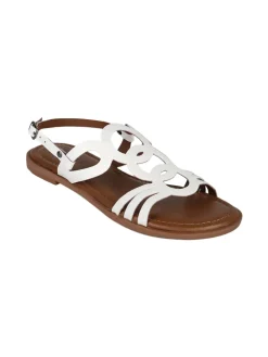 Hosis Sandali in pelle da donna con cinturino alla caviglia
