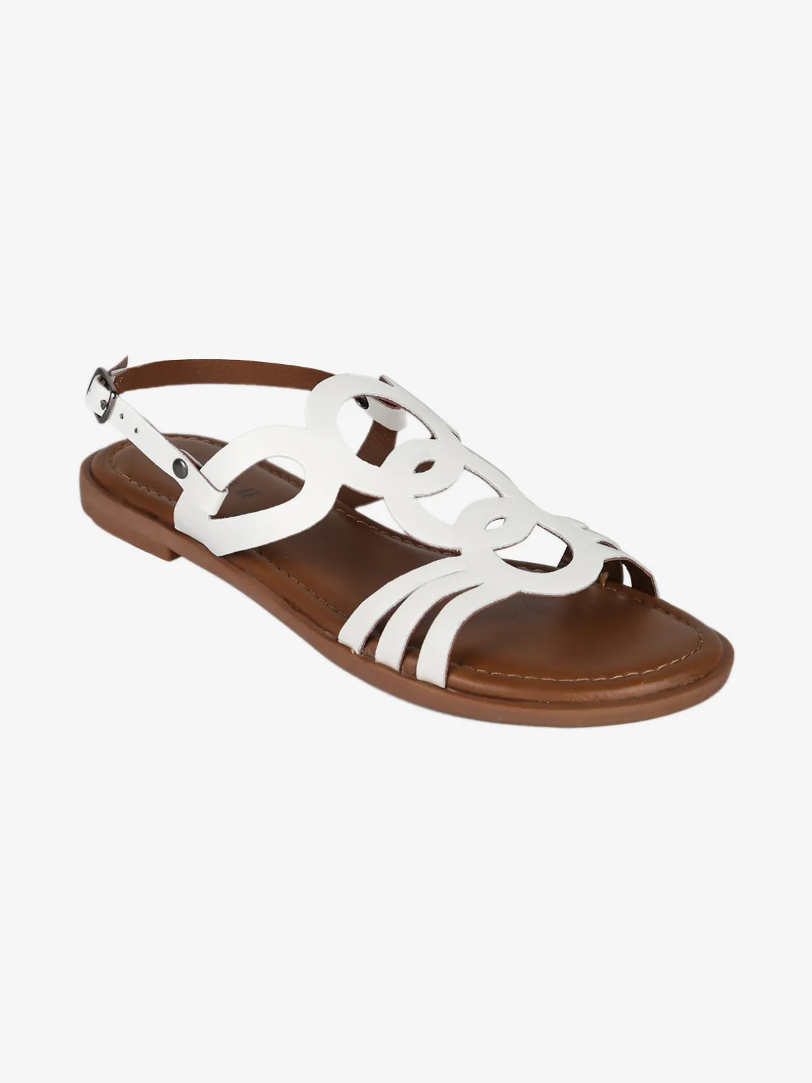 Hosis Sandali in pelle da donna con cinturino alla caviglia