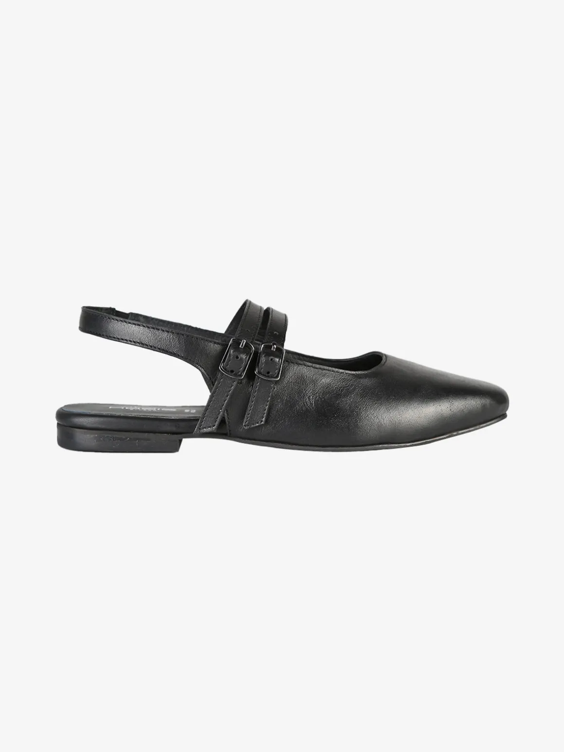 Hosis Slingback donna in pelle con fascette e cinturino alla caviglia