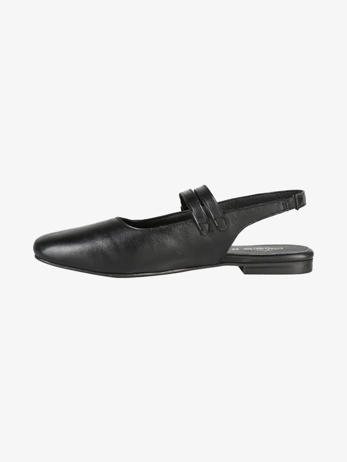 Hosis Slingback donna in pelle con fascette e cinturino alla caviglia