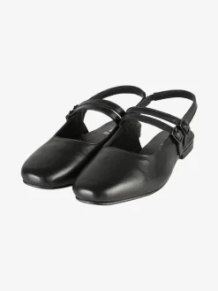 Hosis Slingback donna in pelle con fascette e cinturino alla caviglia
